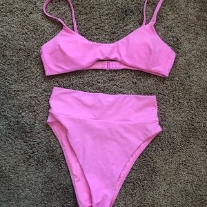 Aerie pink bikini set